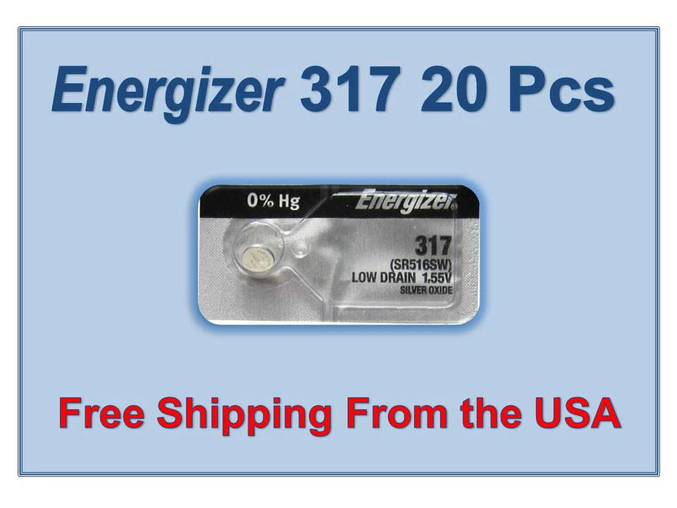 20 Energizer Silver Oxide SR516SW SR516W SR516 1.55V Battery