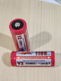 2 EFEST IMR 18500 LiMn 1100maH HIGH DRAIN BUTTON TOP Rechargeable Battery 3.7V
