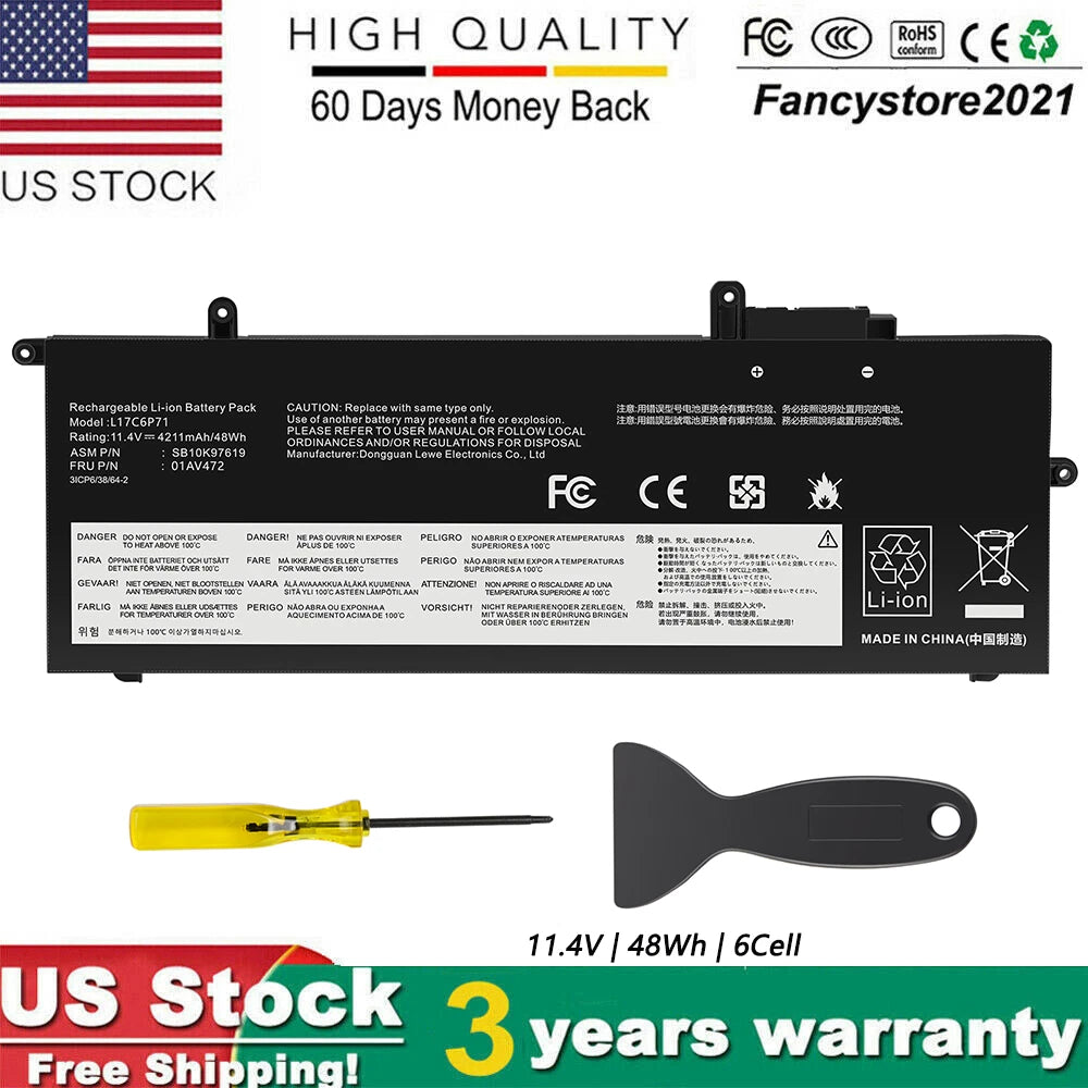 01AV470 01AV471 L17C6P71 L17M6P71 Laptop Battery For Lenovo ThinkPad X280 A285