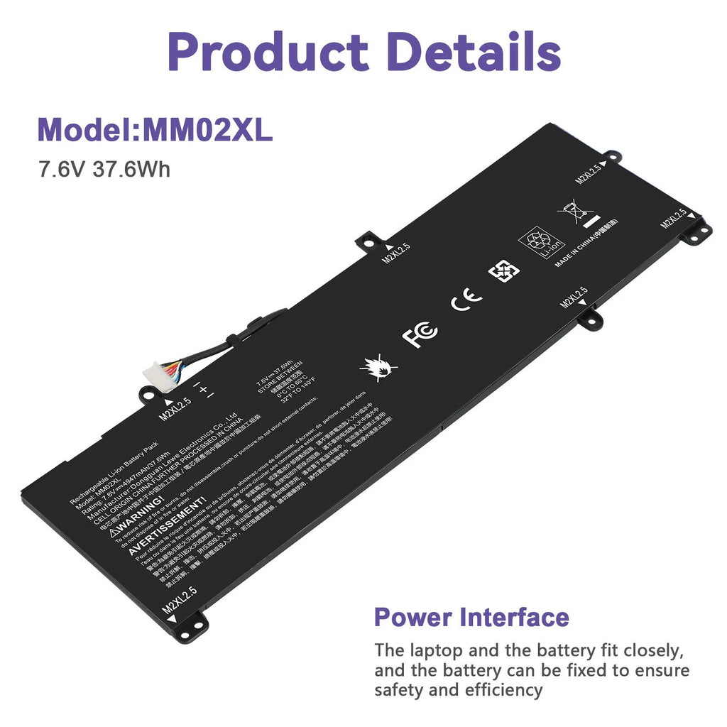 MM02XL Battery For HP Pavilion 13-AN0000TU 13-AN0001TU 13-AN0004TU L27868-1C1 US
