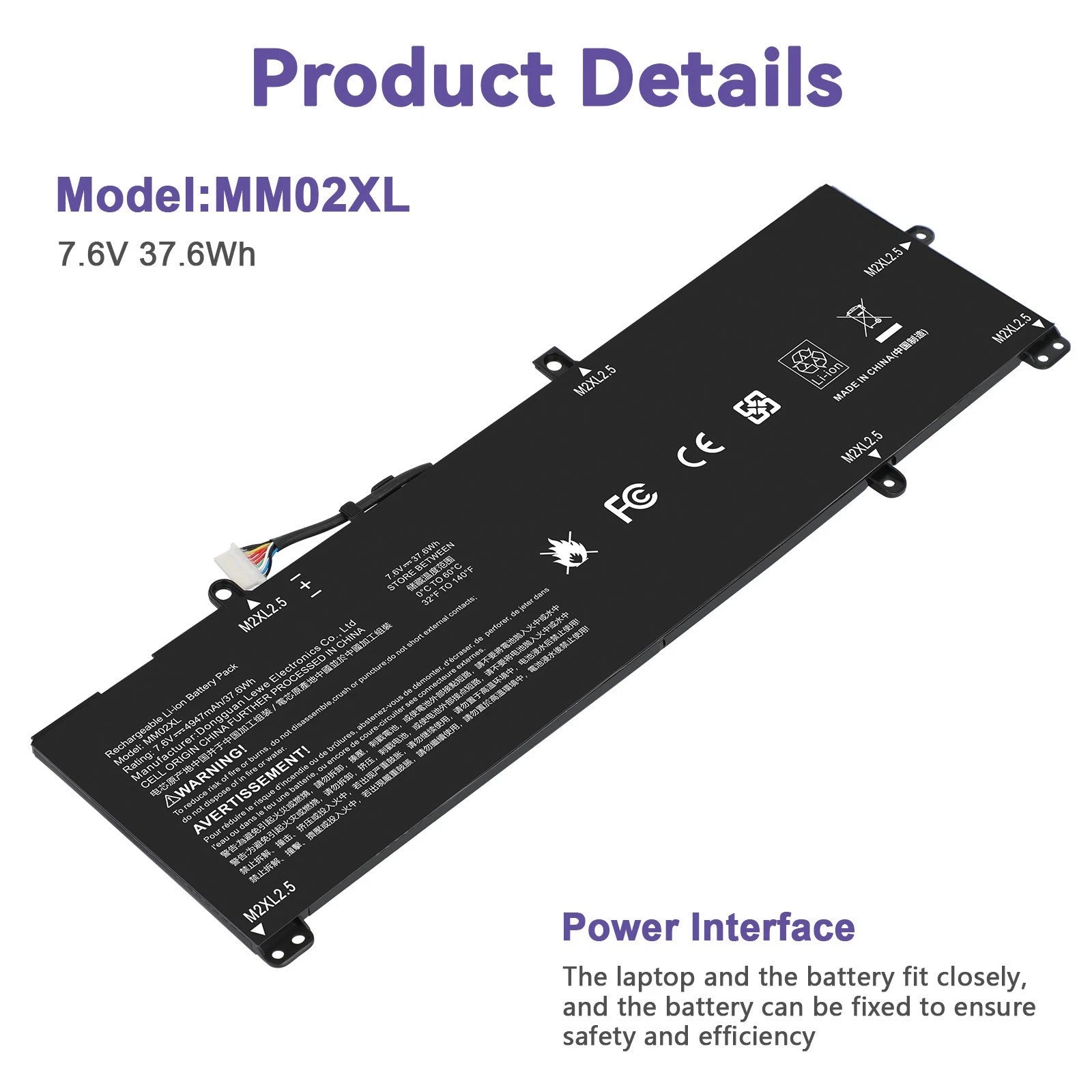 MM02XL Battery For HP Pavilion 13-AN0000TU 13-AN0001TU 13-AN0004TU L27868-1C1 US