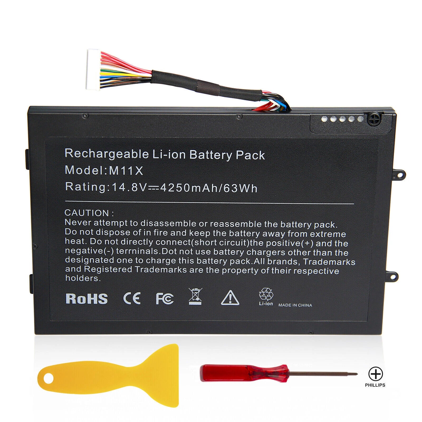 Battery for DELL Alienware M11x M14x R1 R2 R3 Series PT6V8 8P6X6 P06T P18G 63Wh