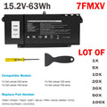 ??LOT 7FMXV Battery For Dell Latitude 5320 7320 7420 7520 9JM71 4M1JN TN2GY 63Wh