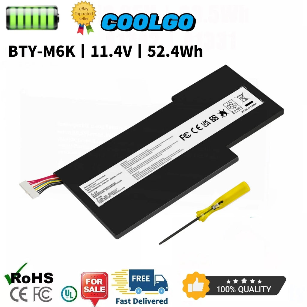 BTY-M6K Battery for MSI GF63 Thin 8RB 8RC 8RD Thin 10SCSR 10SCXR GF75 Thin 10SCX