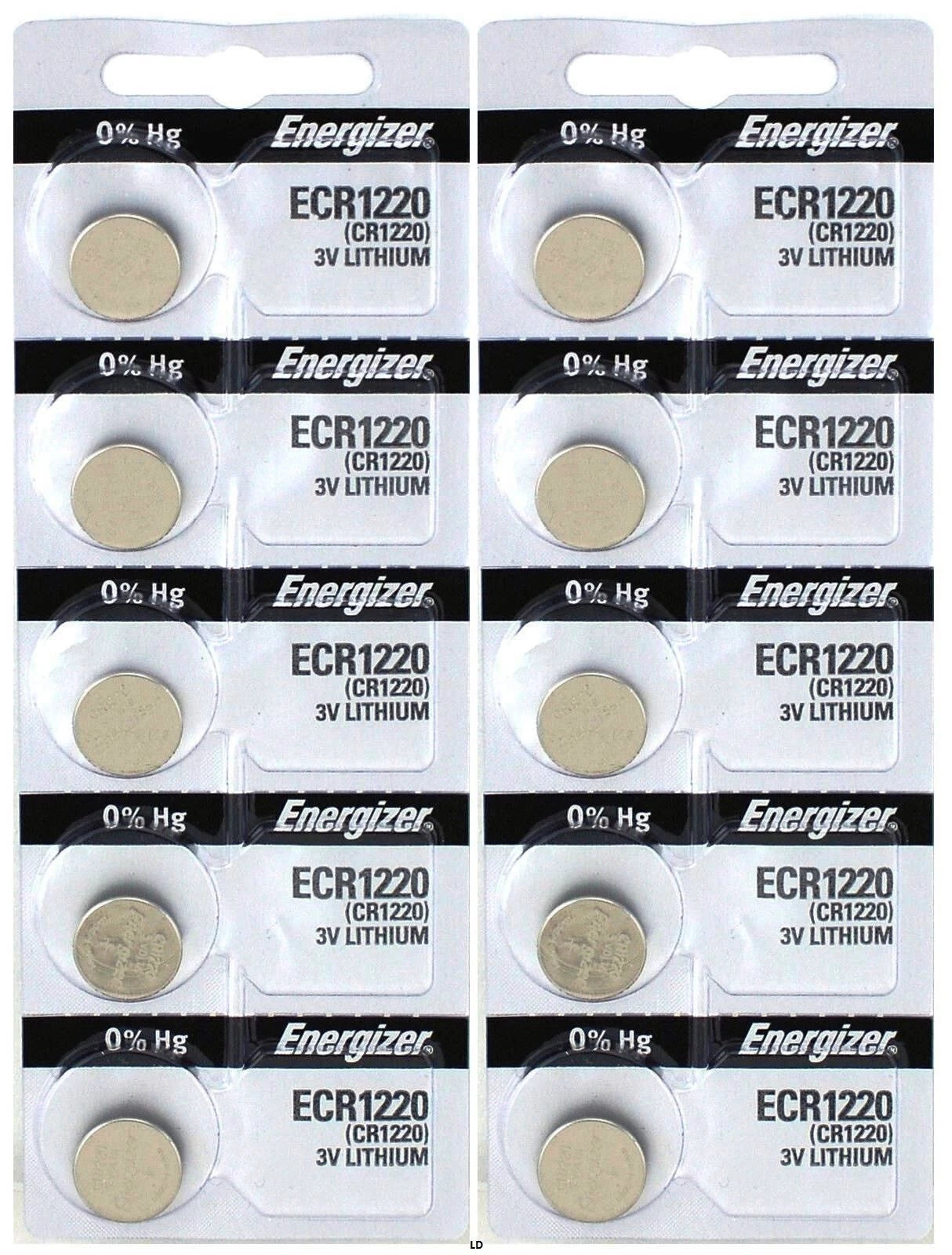 10 Pcs Energizer CR1220 ECR1220 1220 DL1220 3V Lithium Coin Battery SB-T13 NEW