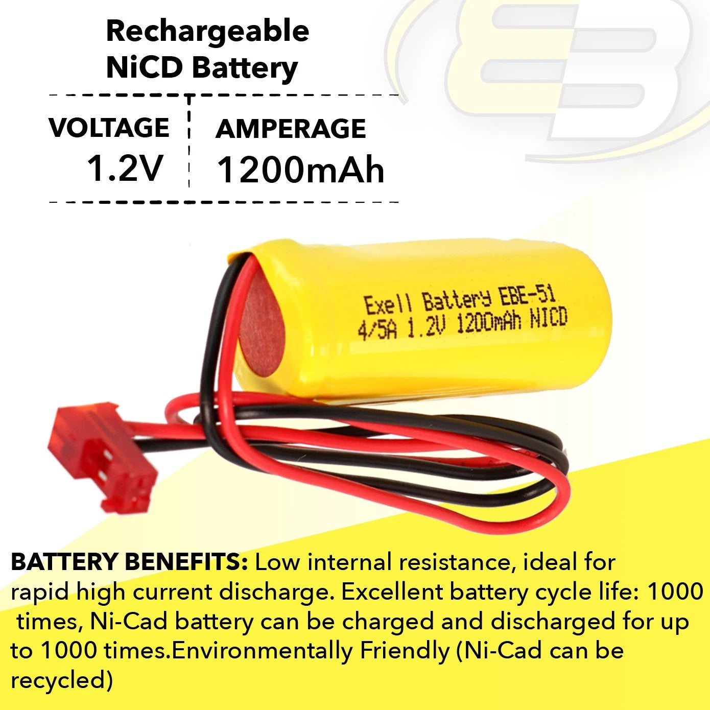 Exit Light Battery for Lithonia ELB1P2901N LQMSW3R12277ELW
