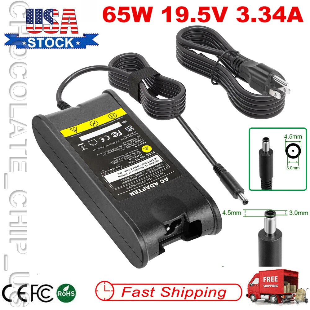Charger For DELL Inspiron 13 Series 5378 7347 7348 7352 Power AC Adapter 65W