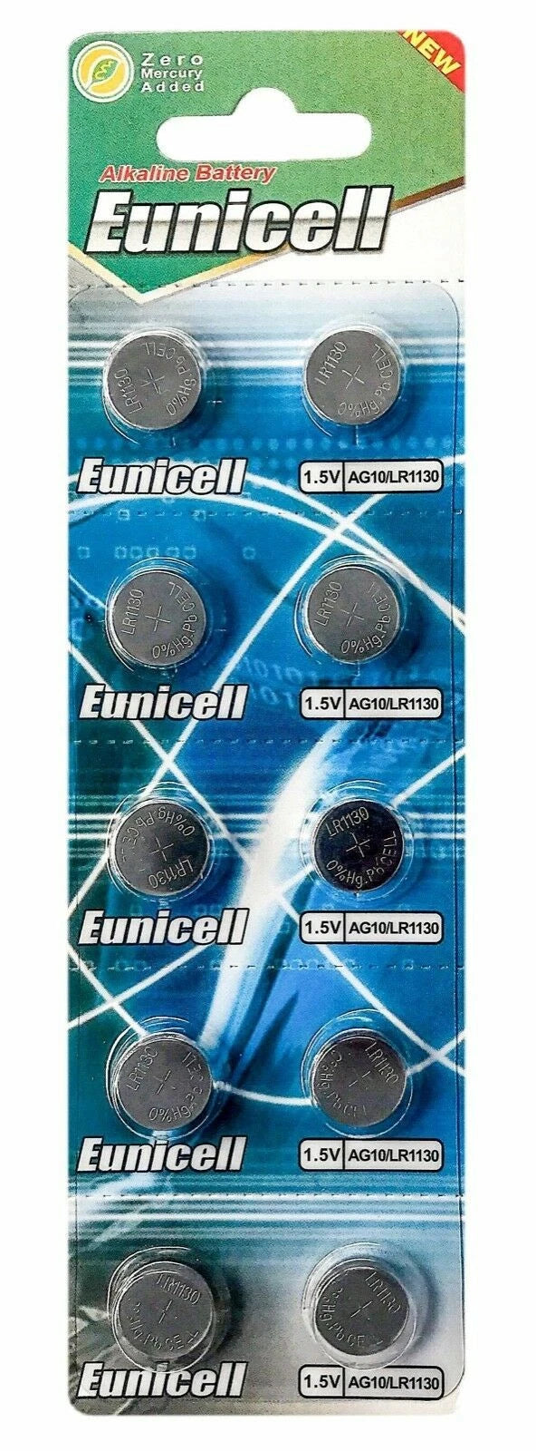 4 EUNICELL LR1130 AG10 189 L1131 389 V10GA 1.5 V BATTERY