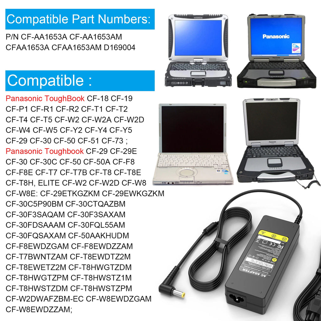Adapter Charger for Panasonic Toughbook CF-18Cf-19 Cf-29 Cf-30 Power Supply FCS