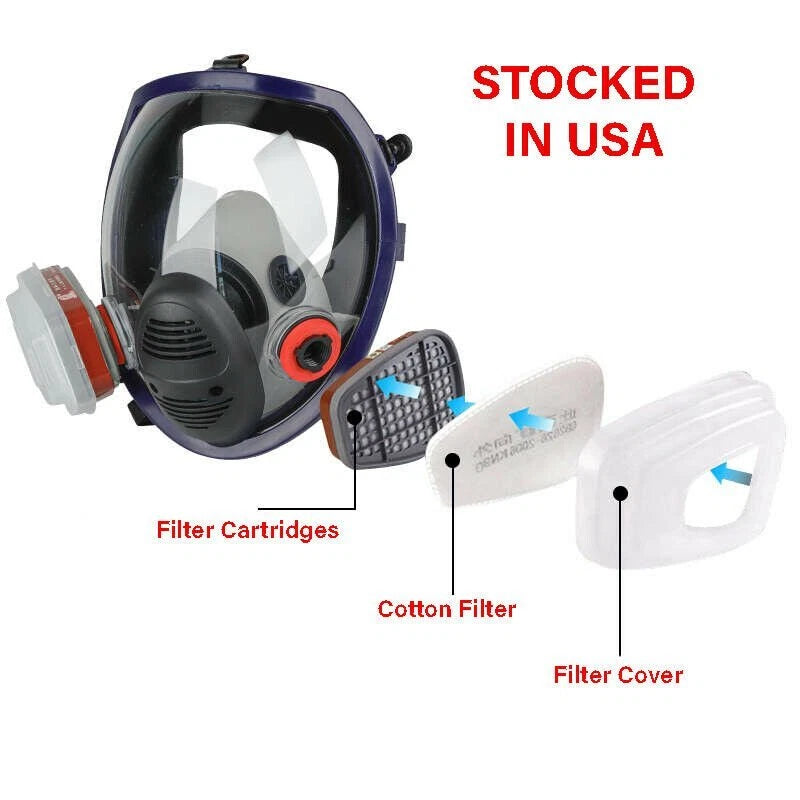 Facepiece Reusable Respirator 15 in 1 Full Face Gas Mask For Painting Spraying