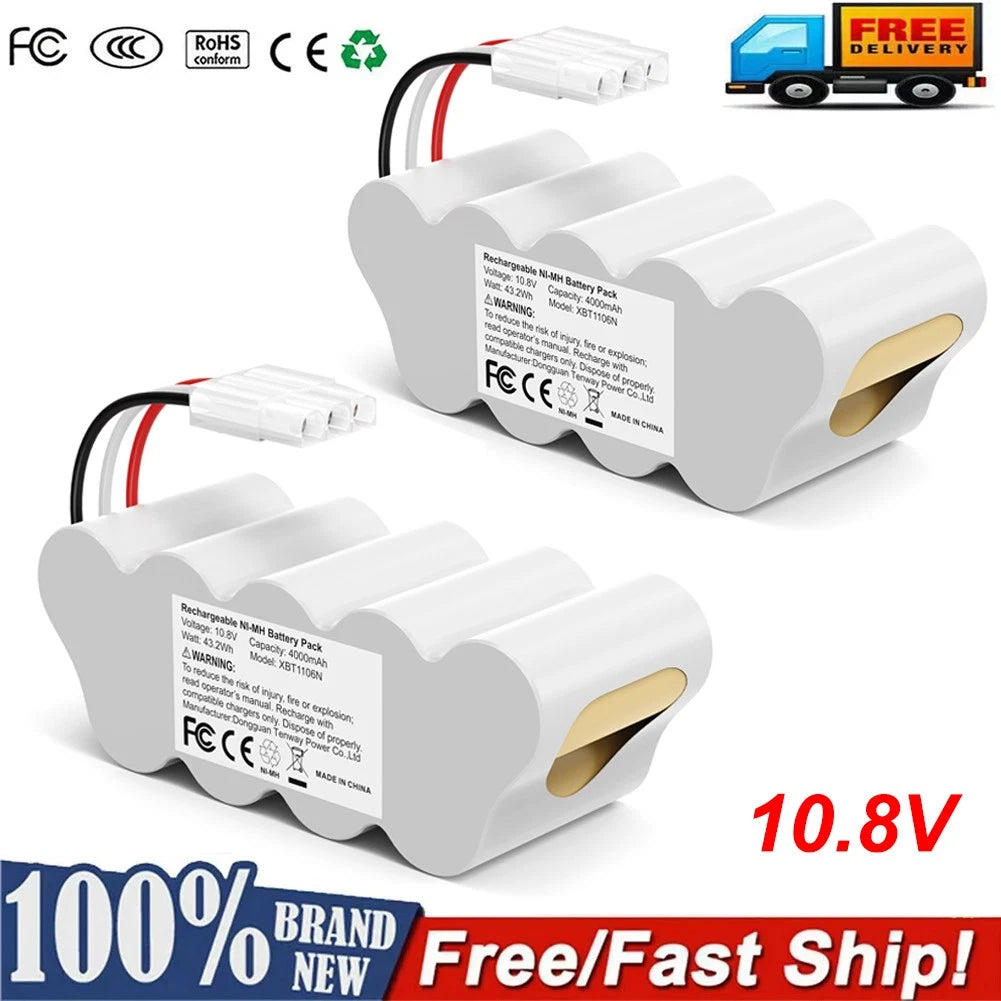 1/2x 4000mah Battery for Shark 10.8V Ni-Mh Battery XBT1106N SV1110 SV1106N US