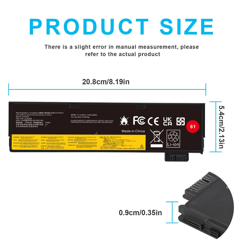 01AV427 01AV428 01AV423 Battery for Lenovo ThinkPad T470 T480 T570 24/48/72Wh