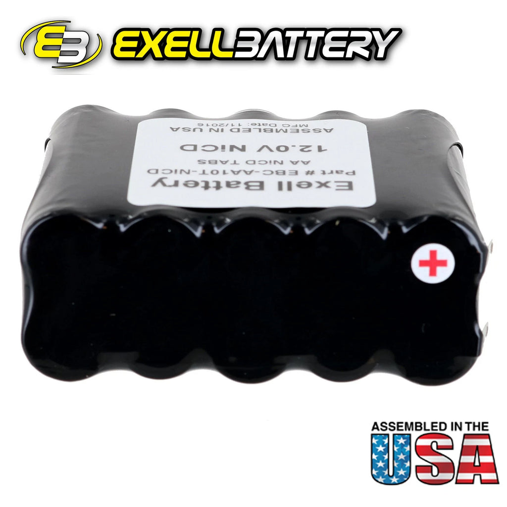 Exell 12 V 1000 mAh (10xAA) NiCd Battery Pack w/ Tabs