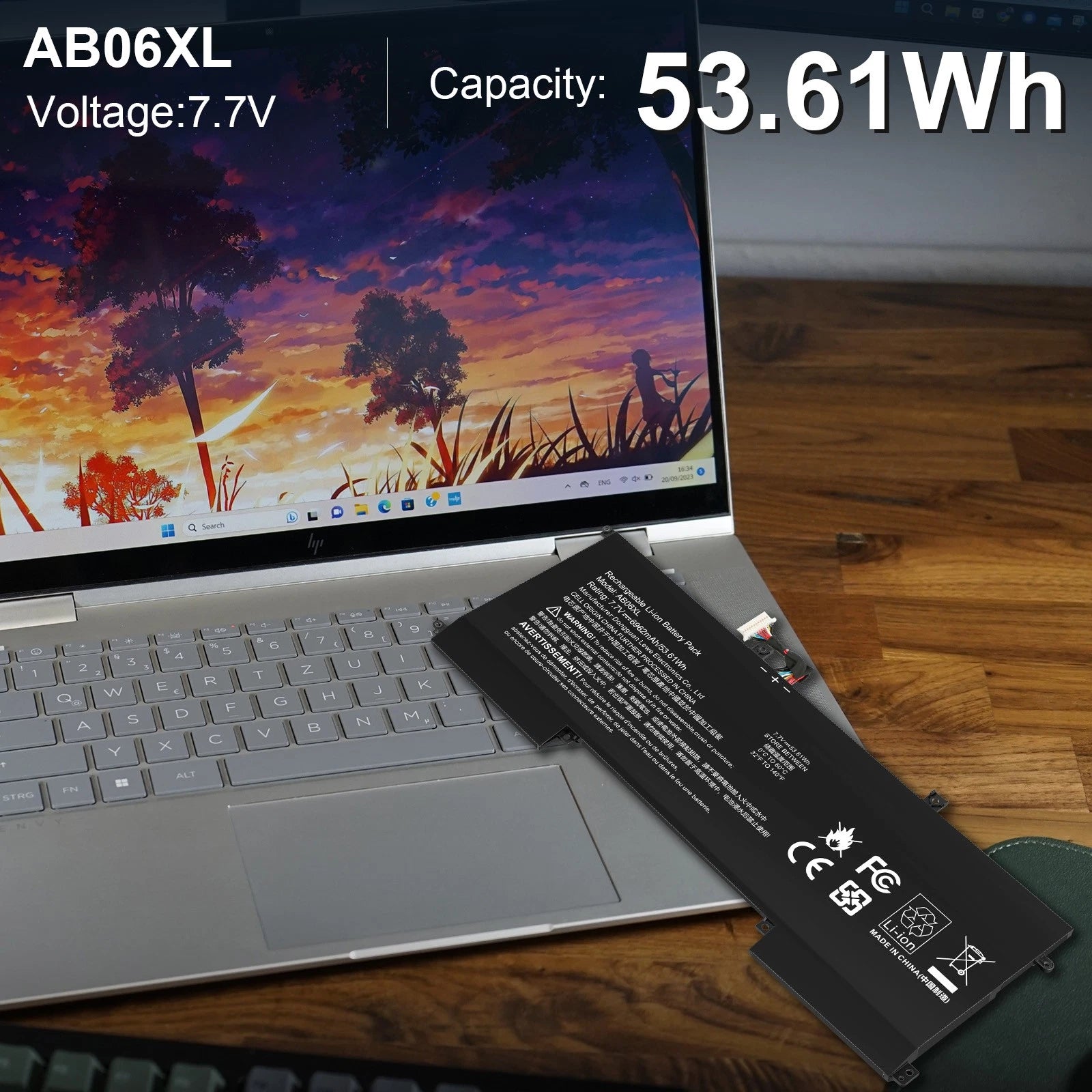 AB06XL Battery For HP Envy 13-AD Series HSTNN-DB8C 921408-2C1 921438-855 53.61Wh