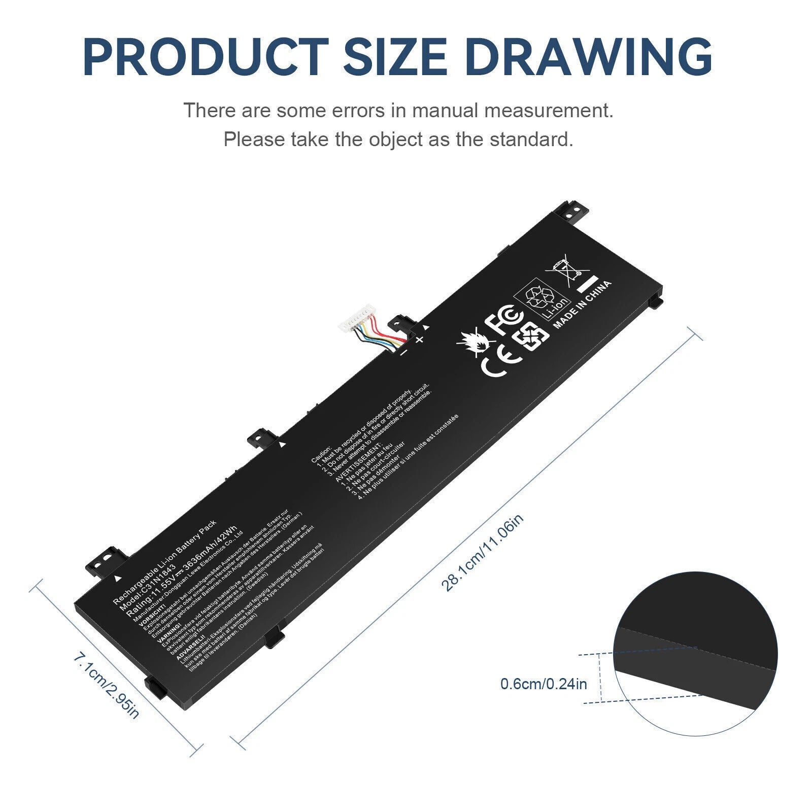 C31N1843 Battery For ASUS VivoBook S14 S432 S432FA S432FL S15 S532 S532FL S532FA