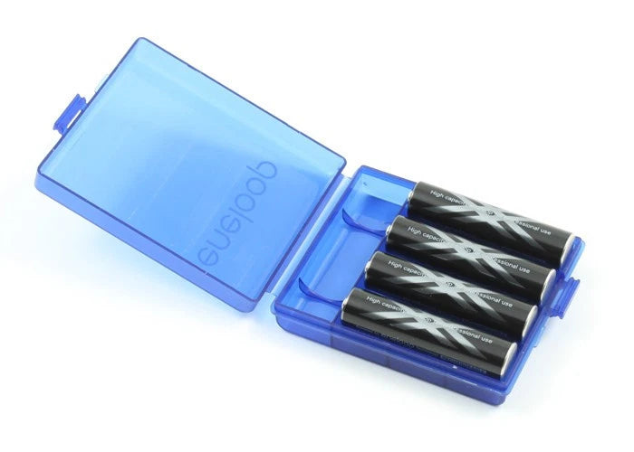 4 Sanyo XX Eneloop AAA 950mAh LSD NiMH Rechargeable Batteries With Battery Case
