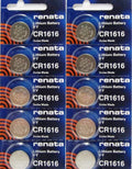 CR 1616 RENATA WATCH BATTERY (10 piece) ECR1616 FREE SHIPPING Authorized Seller