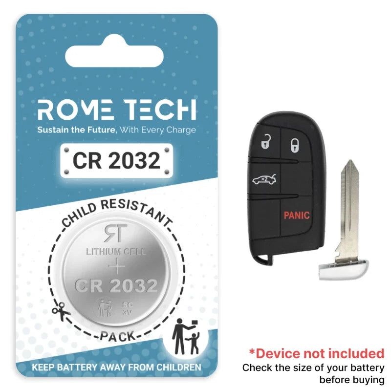 Key Fob Battery Replacement for Dodge Challenger 2023 2022 2021 2020 2019 - 2008