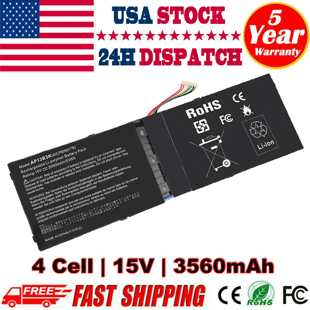 AP13B3K Battery For Acer Aspire V5 V5-472 V7 M7 ZQK ZQY ZQI ZRl ZRQ R7-571G 572G