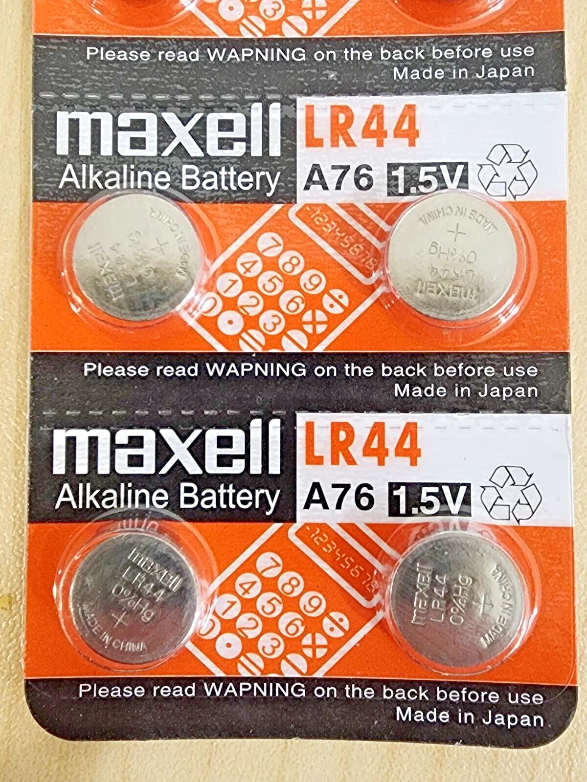 40- piece LR44 Maxell A76 L1154 AG13 357 New Alkaline Battery EXPIRE 2031