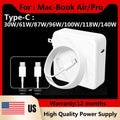 PD 140W 96W USB-C Type Macbook Pro Charger Power Adapter For Macbook Air Laptop