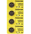 4 Toshiba CR1616 1616 Lithium Coin Cell Batteries