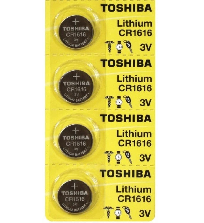 4 Toshiba CR1616 1616 Lithium Coin Cell Batteries