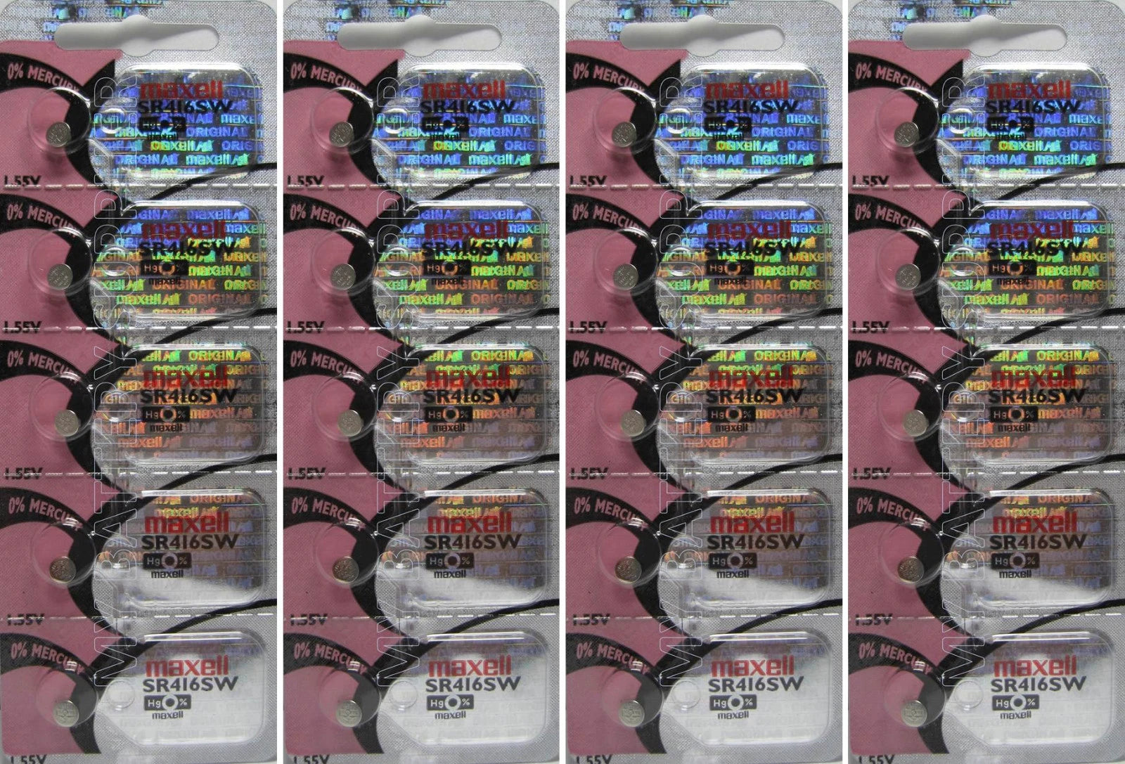 20 Maxell SR416SW Watch Batteries