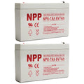2PC NPP NP6-7Ah 6V 7Ah AGM VRLA General Series Battery