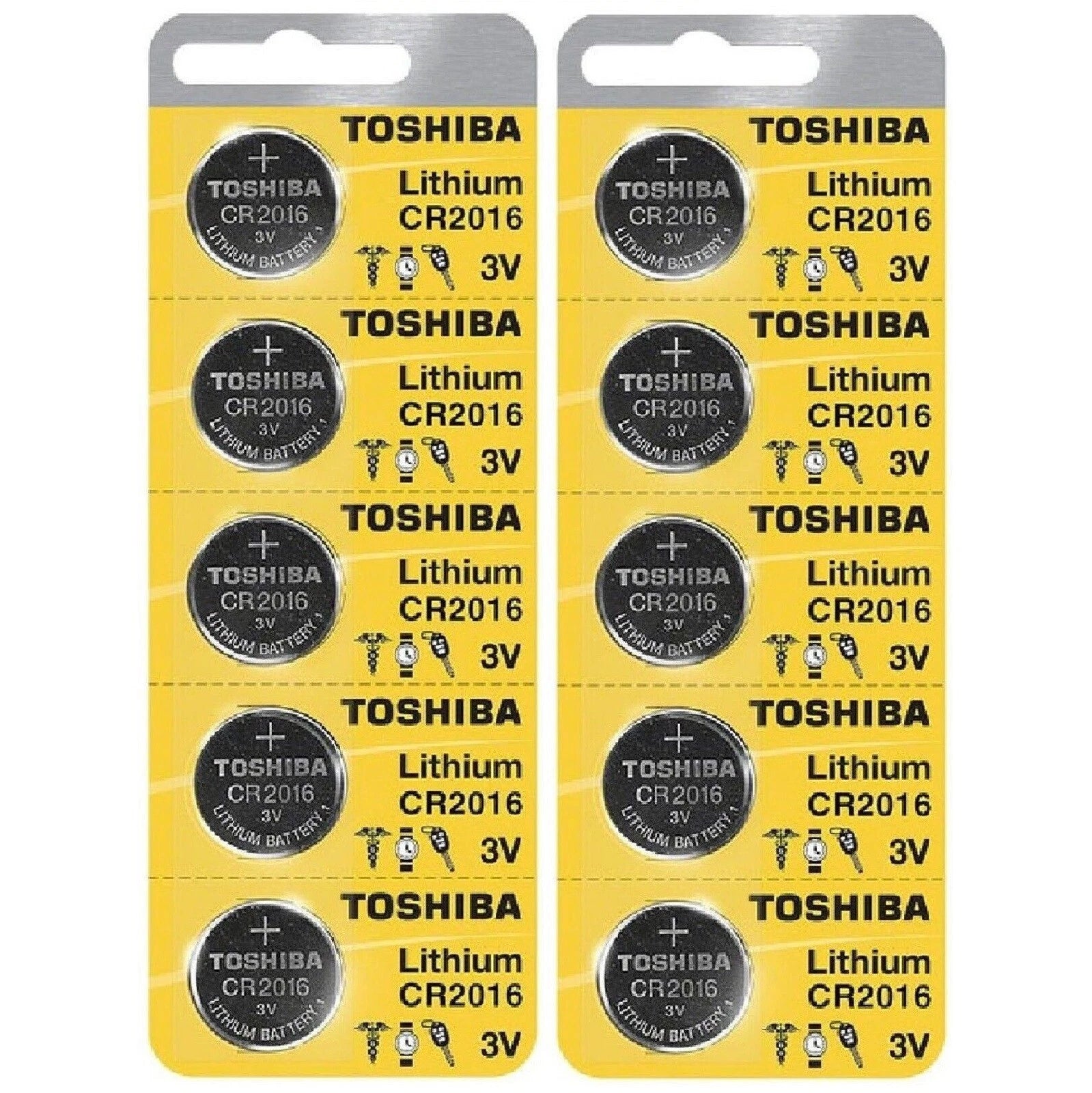 10 x New Original Toshiba CR2016 CR 2016 3V LITHIUM BATTERY BR2016 DL2016