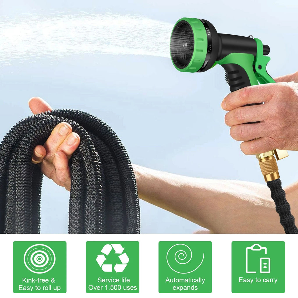4X Stronger Deluxe Expandable Flexible Garden Hose Water Hose 25, 50, 100, 150FT