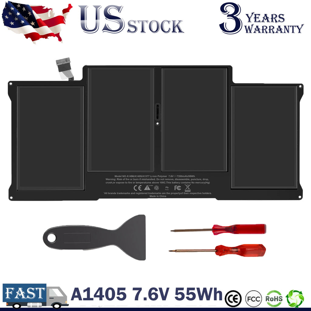 A1405 A1496 Battery for Apple MacBook Air 13" A1369 (2010 2011) A1466(2012-2014)