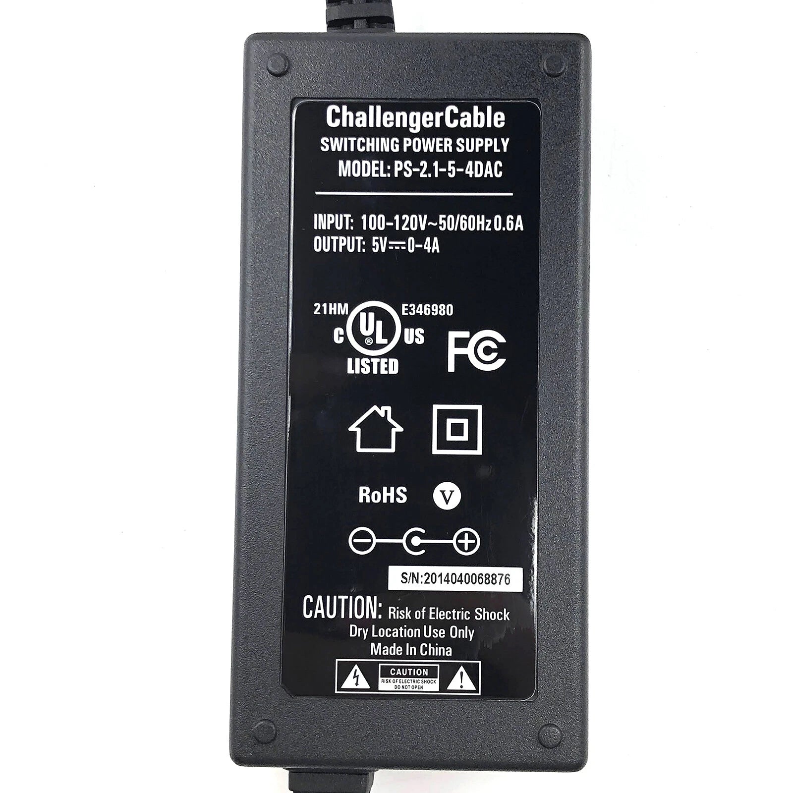 Genuine NEW ChallengerCable PS-2.1-5-4DAC Power Supply 5V 0 - 4A 20W OEM