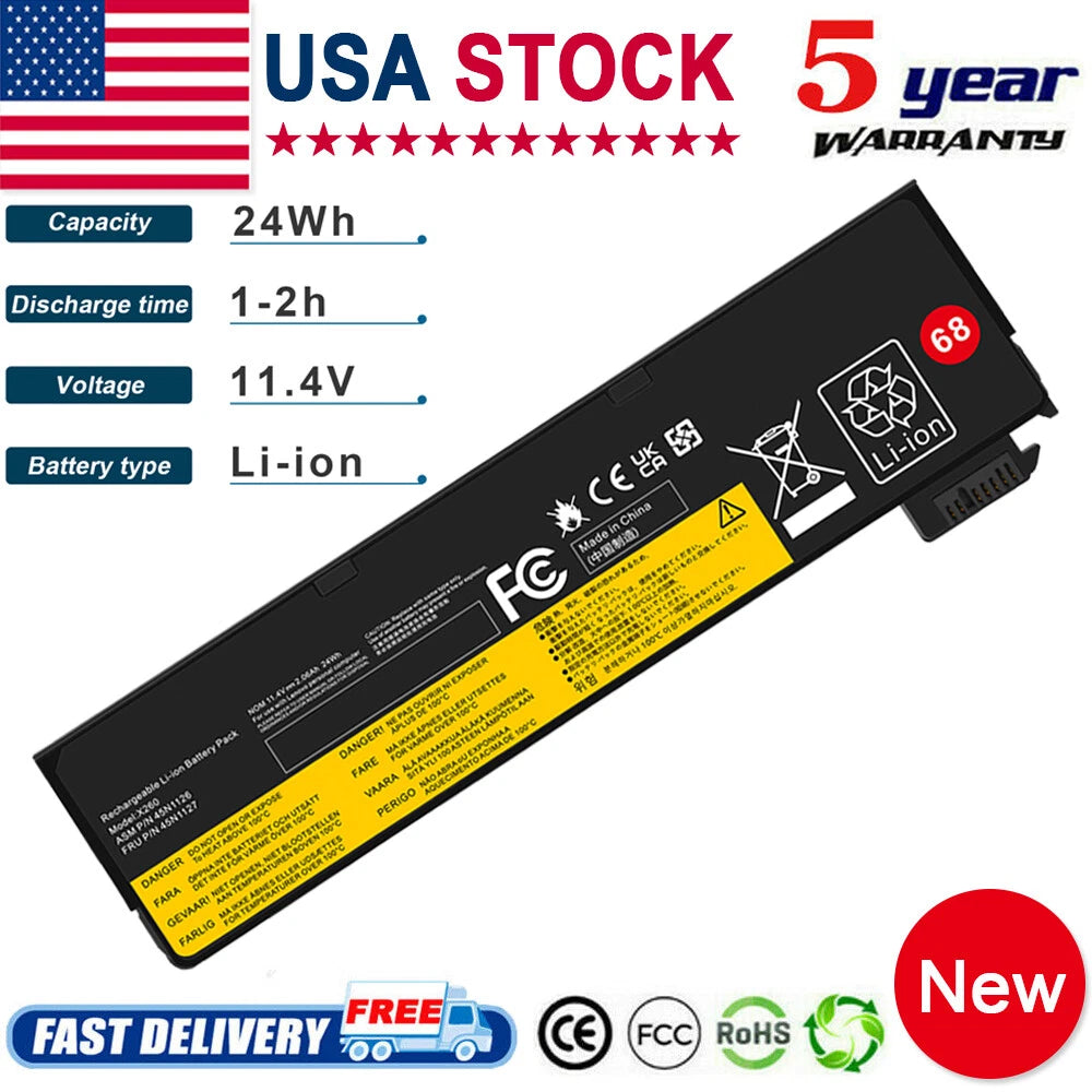 For Lenovo Battery 24Wh 45N1775 T440s T450s T460p T470p W550s X250 X260 T560 68