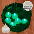 18 Flameless Floating LED tealight Candle Battery operated Green tea lights NEW