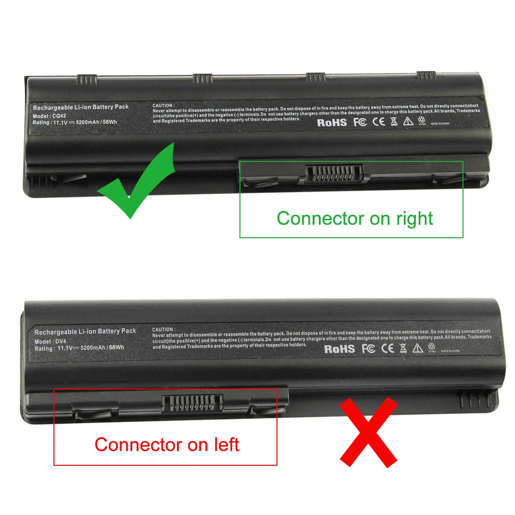 6Cells For HP Pavilion dv7 dv6 dv5 g6 g7 dm4 G72 593553-001 Battery/Adapter