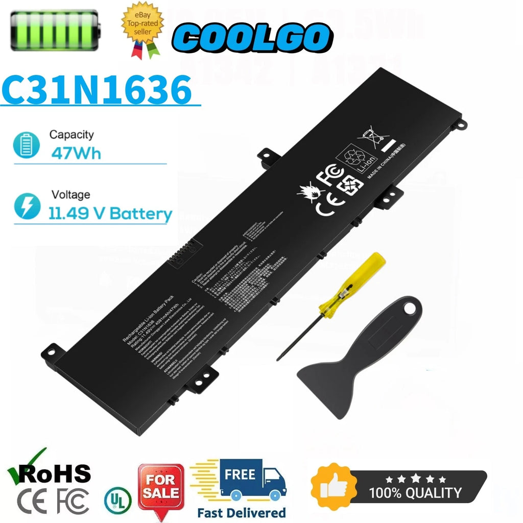 For Asus Vivobook Pro 15 C31n1636 Battery N580VN N580VD N580GD X580VN M580GD