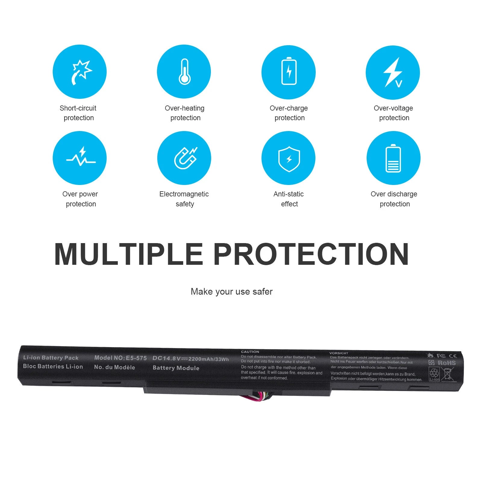 AS16A5K AS16A8K Battery For Acer Aspire E5-575G E5-573T E5-772G E5-773G Series