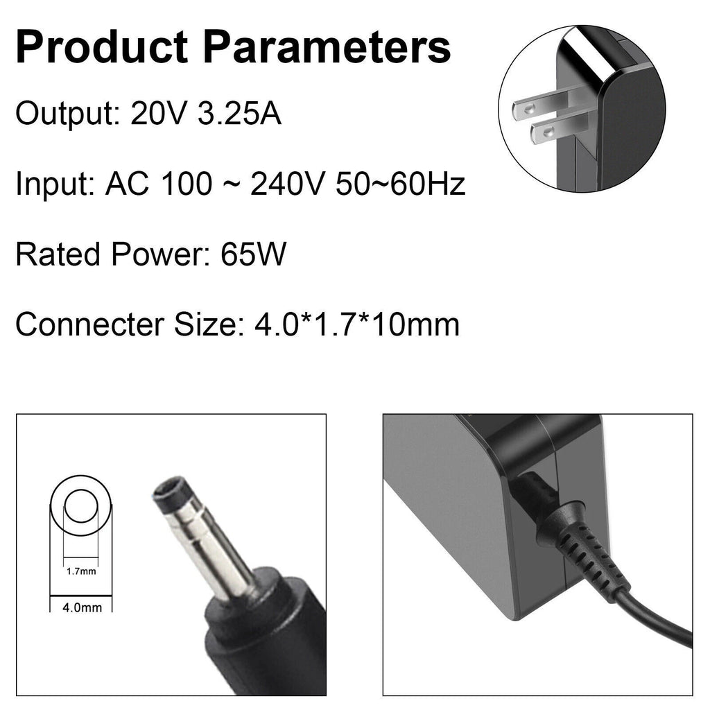 For Lenovo IdeaPad 3 15ALC6 82KU 82KU00A9US Laptop AC Adapter Charger Power Cord
