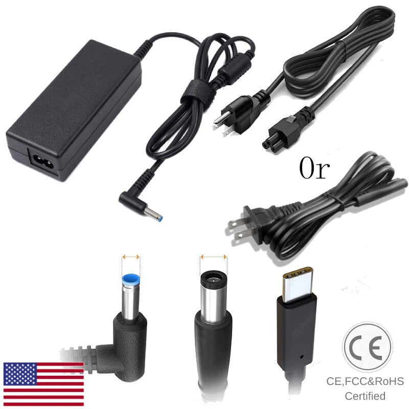 3-Tips For HP blue tip 19.5V 45W 65W Laptop AC Adapter Cargador De Computadora