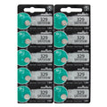 10 Pcs Murata #329 Sr731sw 1.55v Silver Oxide Watch Battery