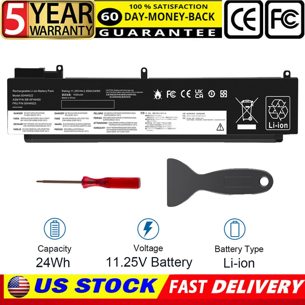 00HW023 00HW022 Battery for Lenovo ThankPad T460s T470s SB10F46460 SB10F46461 VA