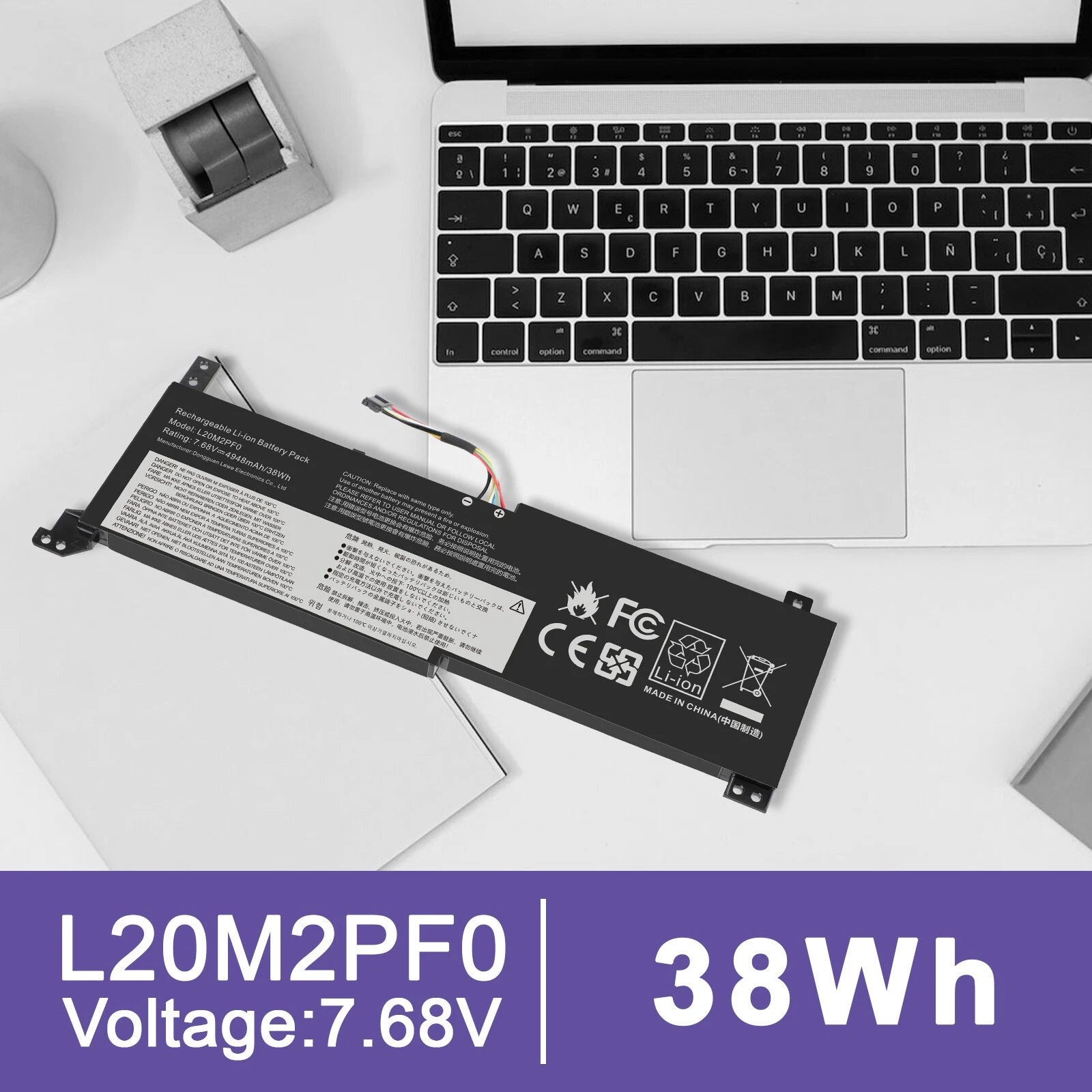 L20M2PF0 L20C2PF0 L20L2PF0 Battery For Lenovo IdeaPad 3-14ABA7 3-15ADA6 3-17ALC6
