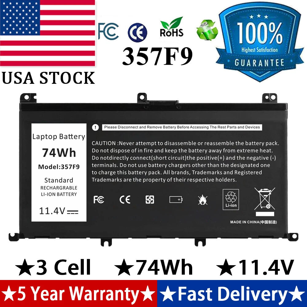 ? Battery For Dell Inspiron 15 5576 5577 7566 7567 7557 7559 357F9 0GFJ6 71JF4