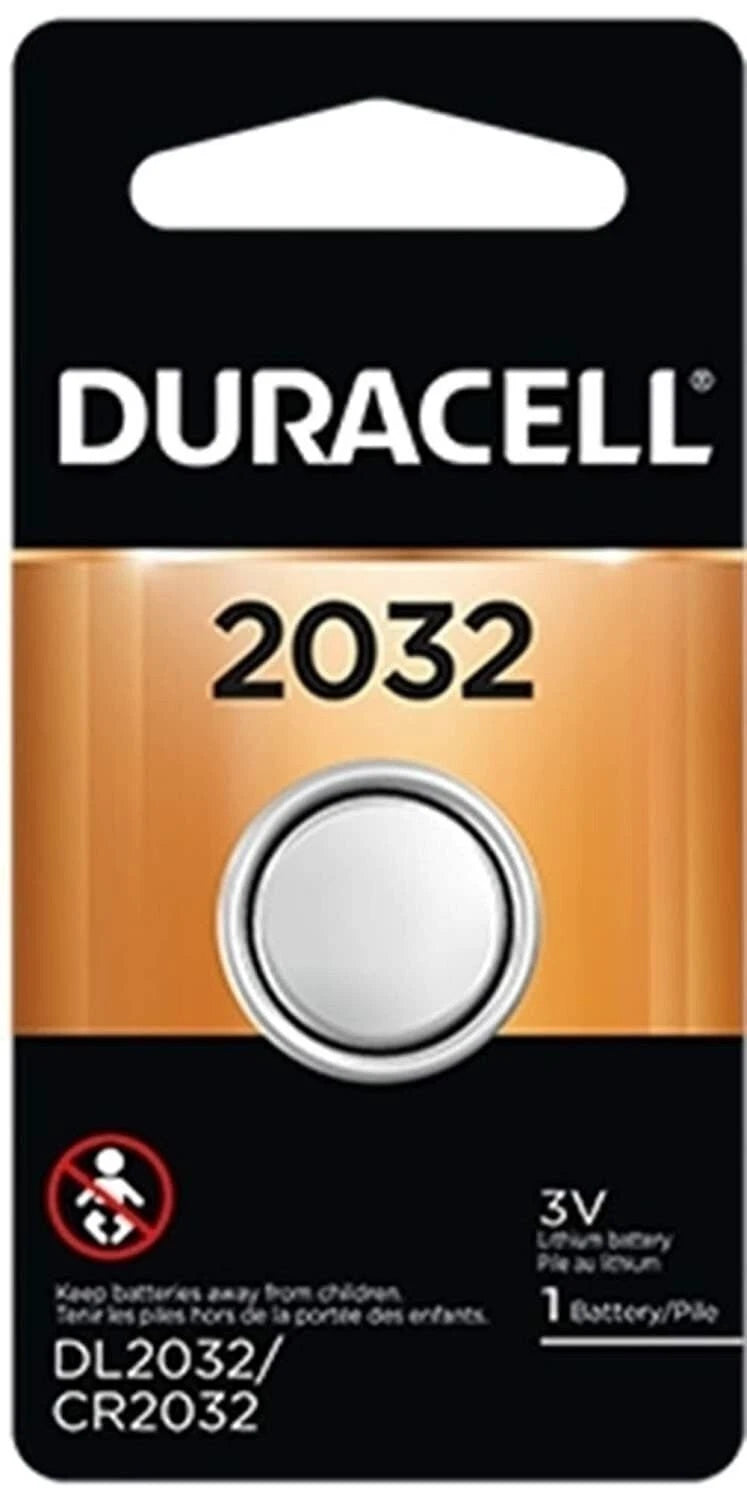 Duracell DL2032 Lithium Coin Battery, 2032 Size, 3V, 230 mAh Capacity (Case...