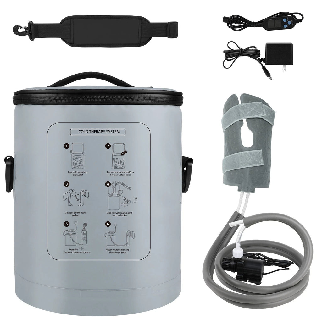 Cold Therapy Machine, Cryotherapy Ice Machine System for Knee w/ Digital Timer