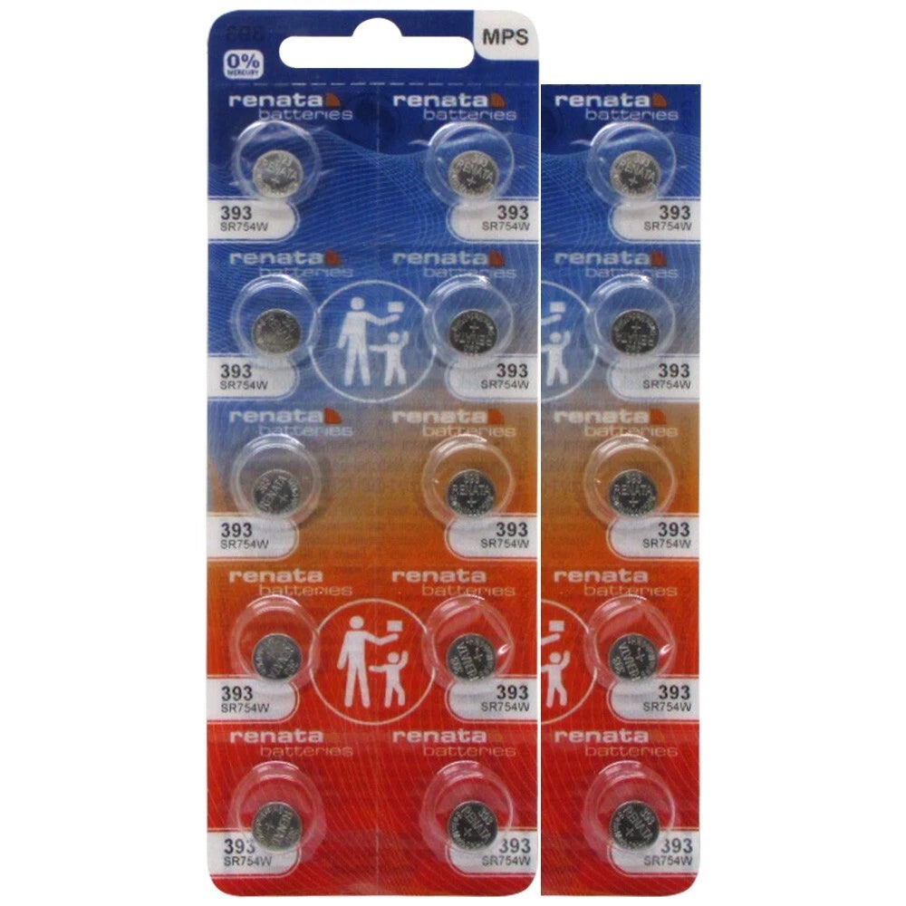 15 NEW RENATA 393 WATCH BATTERIES