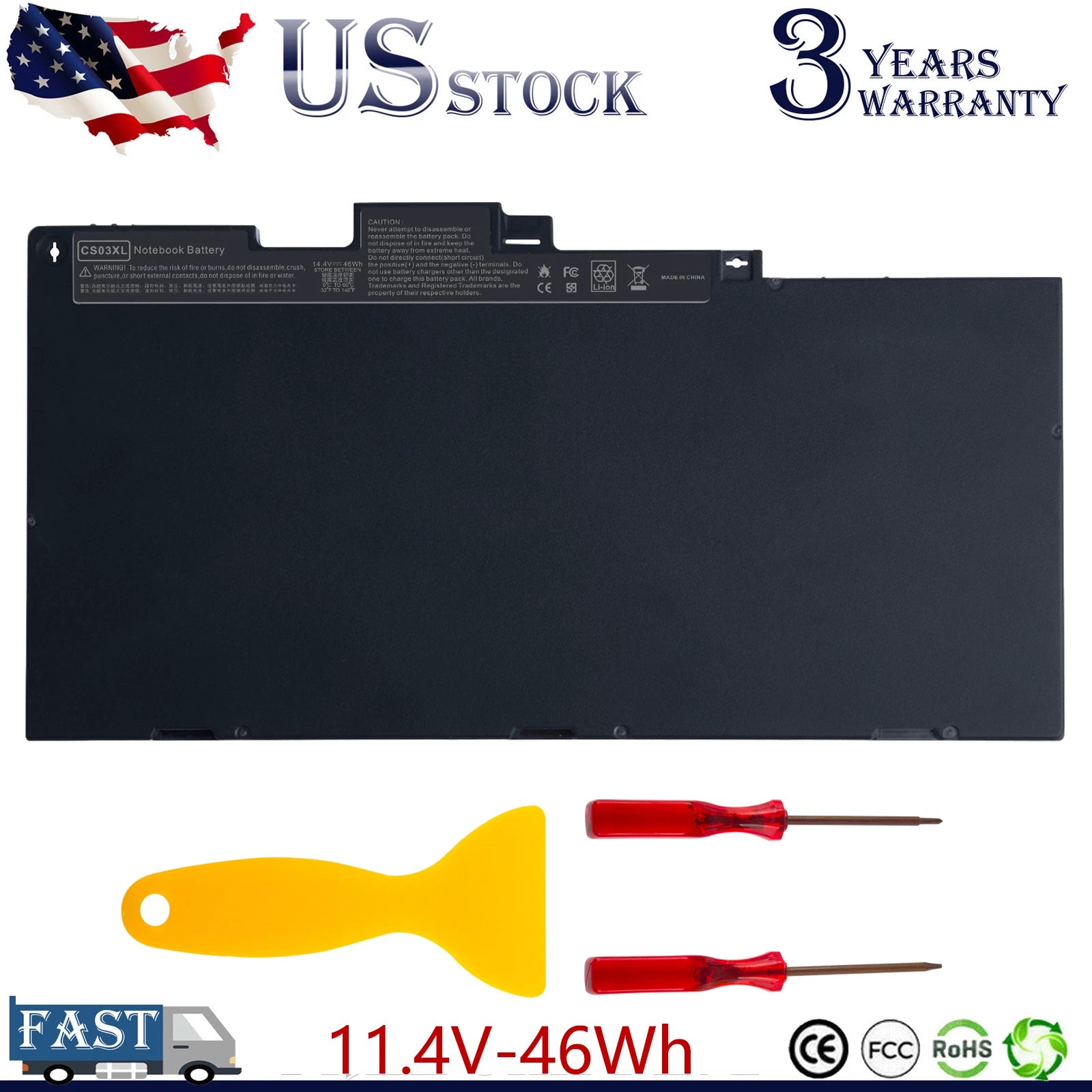 CS03XL Battery for HP Elitebook 745 755 840 850 G3 G4 800231-141 HSTNN-I33C-4 US