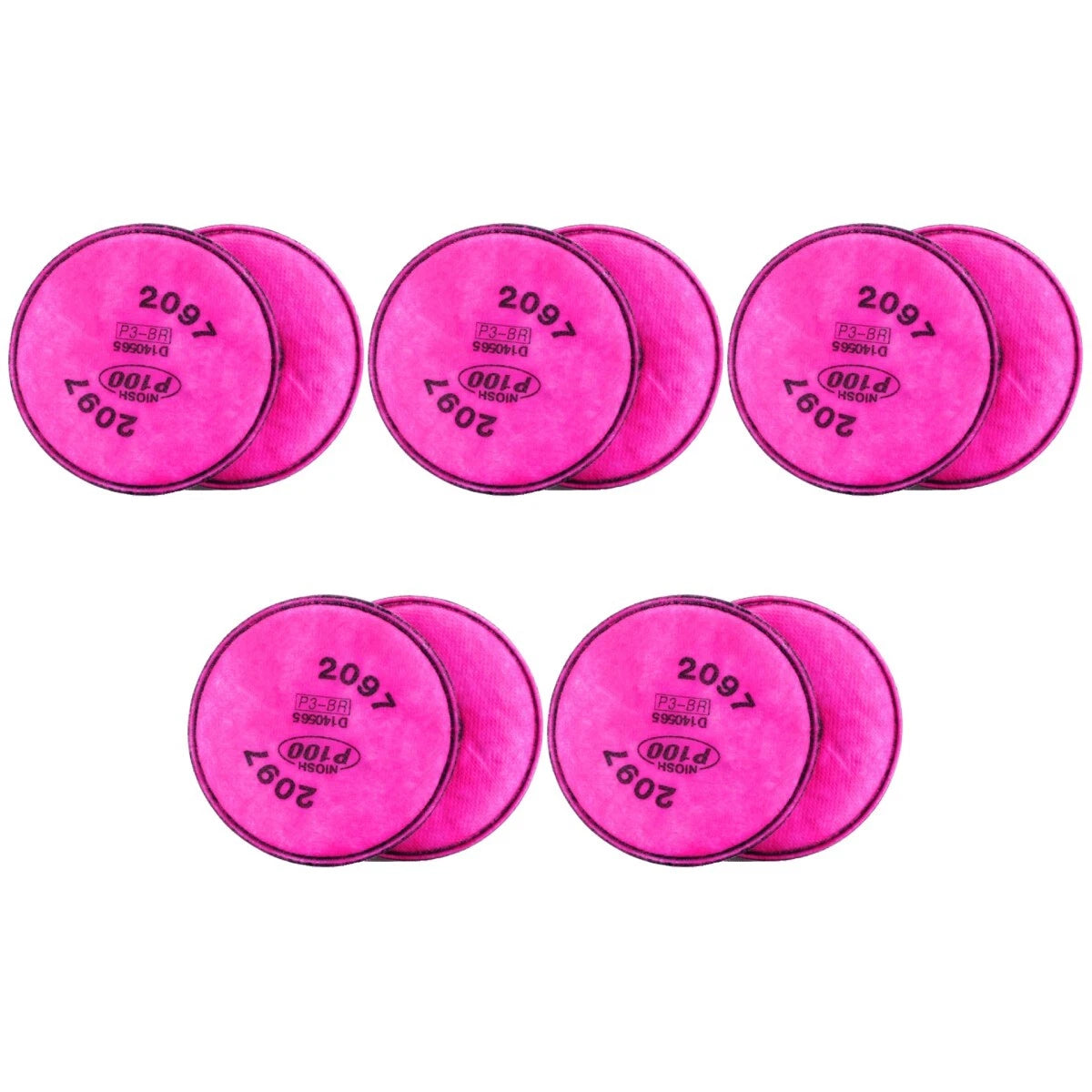10pcs (5Pairs) 2097 Filters Replacement for 3M 6200 6800 6900 7501 7502 7503