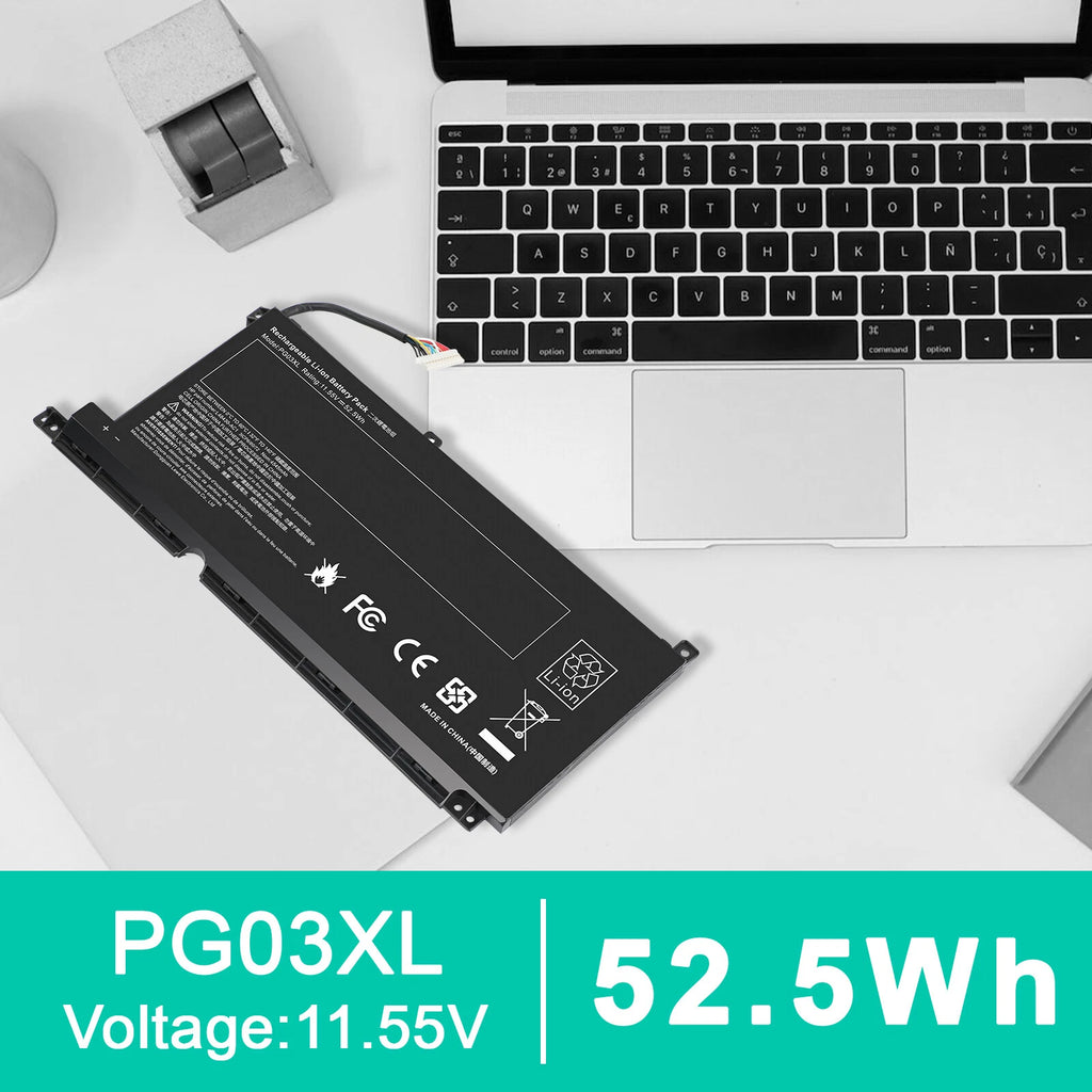 PG03XL Battery For HP Pavilion 15-DK 16-A Series HSTNN-OB1I 3ICP6/60/72 52.5Wh